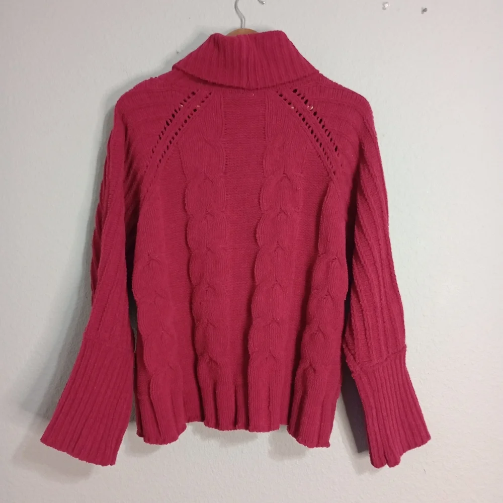 Charlotte Russe Boxy Fit Turtleneck Chenille Sweater